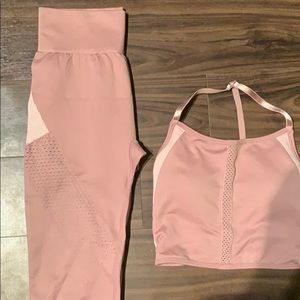 Pink Fabletics Demi Lovato Dusty Mauve Set - Sz XS